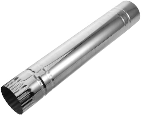 SUPVOX Tuyau de Poêle à Bois en Acier Inoxydable 7X75 CM Diamètre Conduit de Fumée 50 CM Long Kit de Cheminée Polyvalent pour Chauffage Domestique et Camping Accessoire Cheminée Bois
