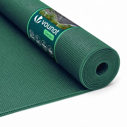 VOUNOT® Filet d’Ombrage pour Serre HDPE 90g/m² Filet Filet de Protection DIY Multi-Usage Serre Tunnel Potager Tomates Poulailler Résistant Intemperies Anti UV Installation Facile 1.5x10m Vert
