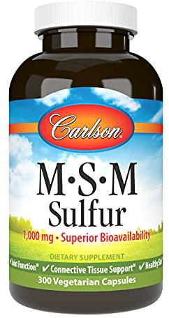 Carlson M-S-M Sulfur, 1000 mg, Joint Function, 300 Vegetarian Capsules