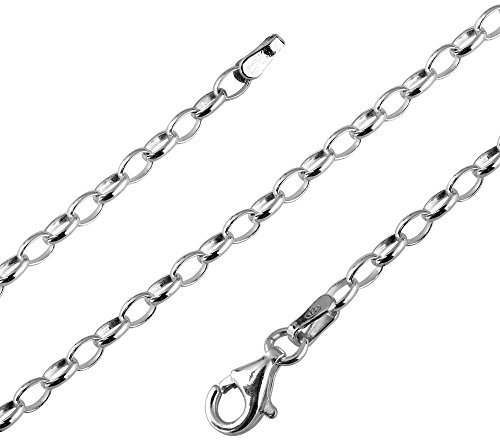 Avesano Ankerkette Damen 925 Silber 2,7 mm – Halskette ohne Anhänger, Made in Italy, 50 cm – Silberkette, Geschenkidee Frauen – 101032-050