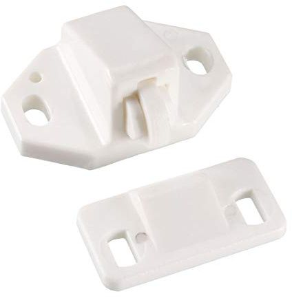 uxcell Furniture Cabinet Closet Door Roller Catch with ABS Roller White 10Pcs