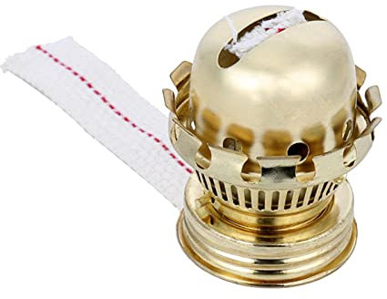 SM SunniMix Öllampen Ersatzbrenner, Kerosin Lampe Brenner Öllampe Schornsteinhalter, Öllampe Ersatzbrenner Baumwolle Öllampe Docht Messing für Retro Öllampe, Hurrikanlampen Lampe Laterne