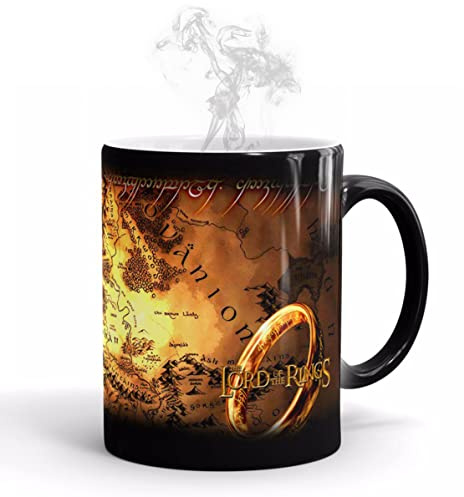 Kaffemuggar, Herren ringar värmekänsliga keramiska kaffemuggar magisk mugg perfekt nyhetsgåva/presenter 350 ml (12 oz)