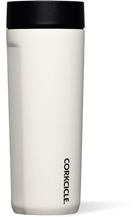 Corkcicle Commuter Cup - Leakproof, Triple Insulated Stainless Steel Travel Mug with Ceramic Coated Interior - Dune, 485ml/17oz
