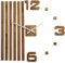 FLEXISTYLE 3D Wanduhren DIY Holz Eiche Lamellen große Wanduhr 100 cm 3D Wanduhr Modern Design EKO Wanduhren Wandtattoo Dekoration Uhren für Büro Wohnzimmer Schlafzimmer (XXL 100cm weiße Zeiger)