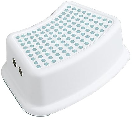 Sgabello da bagno, altezza 15 cm, per bambini, con piedini antiscivolo e superficie per bagno, bagno