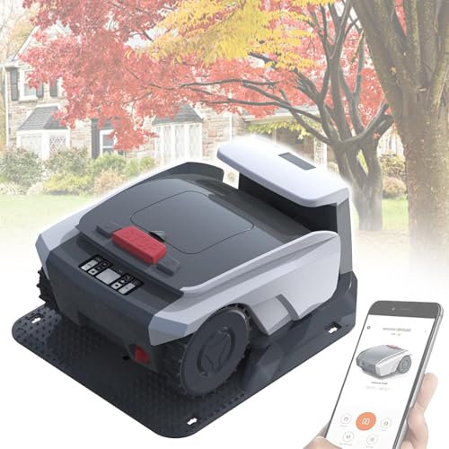 Eastnmythet Robot rasaerba autocaricante con Cavo perimetrale per Giardini Fino a 1500 m², Controllo App Bluetooth, Pianificazione del Percorso, Navigazione GPS