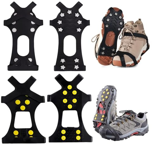 Crampons de Randonnée LDBKLGHJ - Idéaux pour Randonnée sur Neige et Trail Running - Pointes de Crampons de Haute Qualité, Pour Chaussures de Randonnée, Crampons Antidérapants
