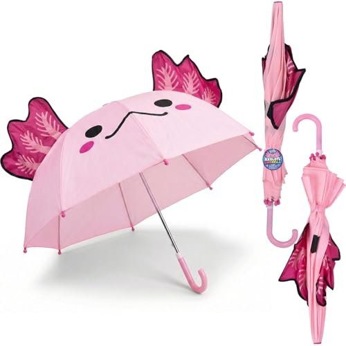 Pink Axolotl Umbrella - 28 (1 Pc) - Perfect for Carnival Prizes & Crane Item