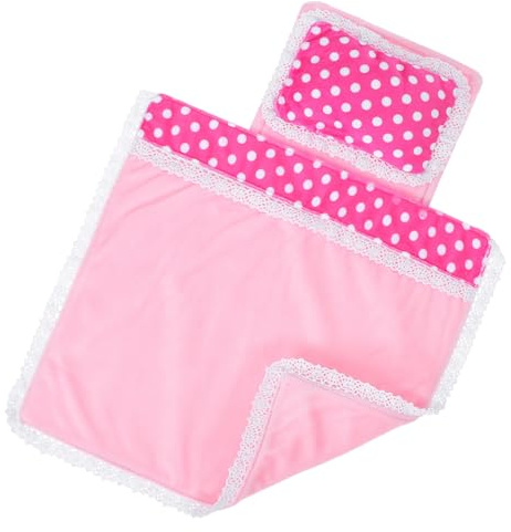 Sosoport 1 Ensemble Mini-Ensemble De Literie Consolateur Enfants Oreiller Couvertures Et Accessoires pour Poupée Literie De Berceau De Poupée Maison De Poupées Lit De Poupée Copier Chiffon