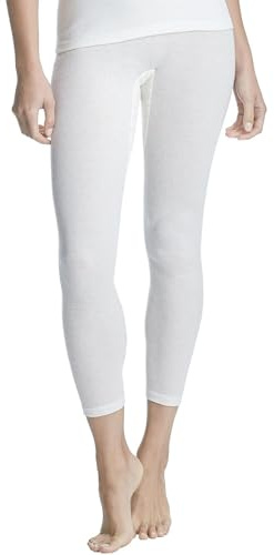 Sangora Mutande Lunghe da Donna in Lana Vergine/Modal, Bianco, L