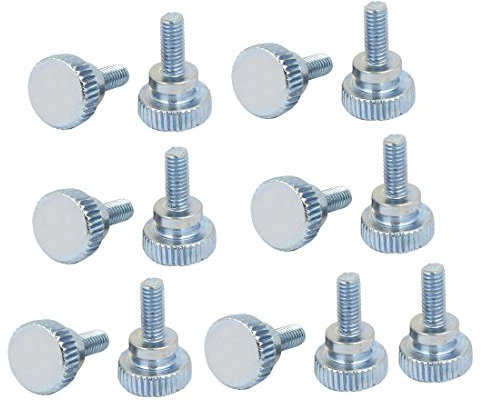 sourcing map 15 Stk. Rändelkopf Vollgewinde Rändelschrauben Bolzen Befestigungsmittel M4x10mm DE de