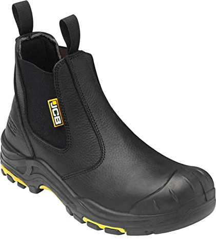 JCB - Safety Boots - Chelsea Boots for Men - Workwear Boots, Dealer Boots - Black - Size UK 10