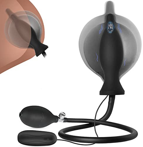 BDSMYEE Aufblasbarer Analplug Buttplug,Silikon Anal Vibrator mit Pumpe,Analsex Sexspielzeug Durchmesser bis 10cm Anal-Dilatator Fetisch SM Prostata-Massage für Frauen Männer Paare