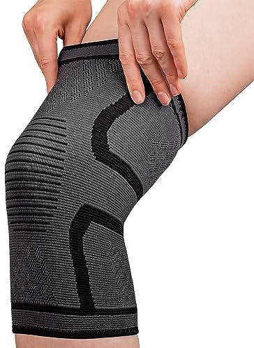 Pure Health Knee Support Brace Compression Sleeve for Arthritis, Joint Pain, Ligament Injury, Meniscus Tear, ACL, MCL, Tendonitis, Pain Relief (Pack 1 Medium)