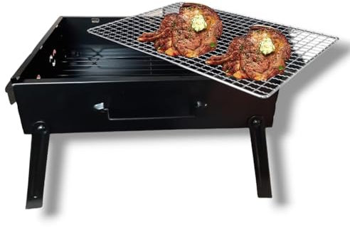 Barbecue da tavola per pic nic giardino da 1 a 4 persone 35,3x26,6 cm BBQ grigliate mare montagna ovunque