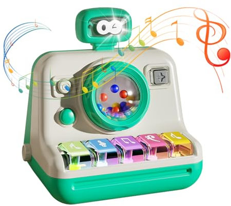 CARLORBO Baby Piano Musical toys for 1 year old - Light Up educational toys for Toddlers 1-3 Tummy Time & Infant Activity, 6-12 Month First Birthday Gifts for Boys Girls