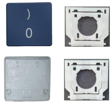 Replacement Digital 0 Keycap Keys and Hinges Compatible for Surface Laptop 3/4/5/6/7 13.5/15inch 1867 1868 1872 1873 1950 1951 1952 1953 2033 2036 Keyboard Number 0 Key Cap (Dark Blue)