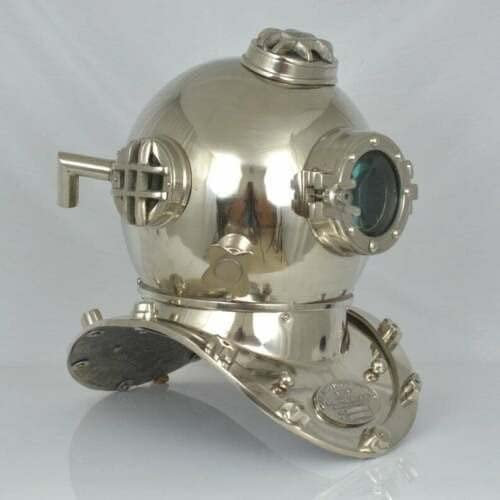 Taucherhelm US Navy Mark V Taucherhelm Vintage Tiefsee Solid Marine Helm für Büro & Home Decor