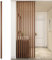 Moderner Raumteiler aus Massivholz, vom Boden bis zur Decke, luxuriöse vertikale Trennwand für Wohnzimmer und Schlafzimmer, einfache Installation (Farbe: Holz, Größe: 75 cm)