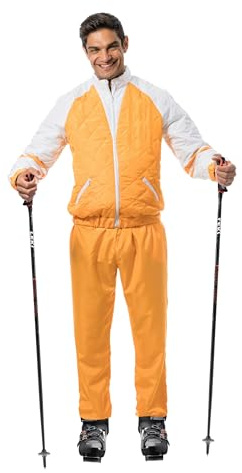 Chaks - Combinaison de ski pour adultes, veste et pantalon, combinaison de neige des années 80, costume pour après-ski, carnaval, fête rétro
