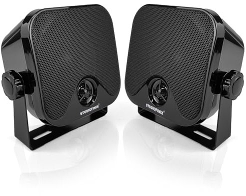 STUDIOFINIX Sistema di altoparlanti stereo impermeabile 10,2 cm 100 W per ATV, UTV, moto, trattore, barca