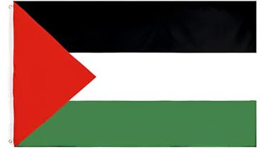 JUKOTA Bandiera Palestina 90x150cm – palestinese – resistente alle intemperie - occhielli in ottone - 100% poliestere - cuciture doppie robuste e colori vivaci – ideale per gli amanti delle bandiere