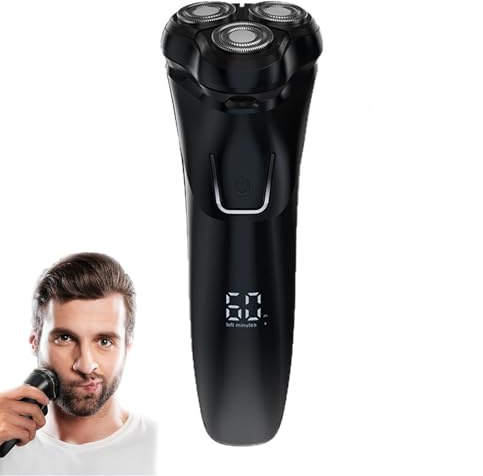 Puruxe Rasoir éLectrique, Rasoir éLectrique Homme 4d éTanche Ipx7 Avec Affichage Led, Tondeuse De PréCision IntéGréE, Rasage Humide & Sec, Voyage Portable (Noir)