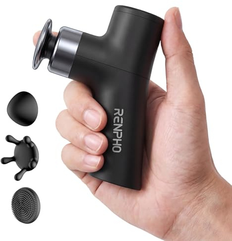 RENPHO Micro One Super Mini pistola massaggiante con 4 velocità, regalo di San Valentino per lui, piccola pistola massaggiante per alleviare i tessuti profondi, pistola per massaggio a percussione con