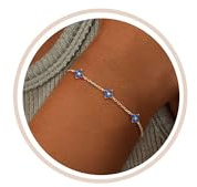 FUNEIA Bracelet Femme Chaine Or En Trefle à 4 Feuilles Réglable Bracelet 18k Plaqué Or En Zircon Cubique Fleur Bracelets Personnalisé Fantaisie Bijoux Cadeau Anniversaire Femmes Fille Copine Maman