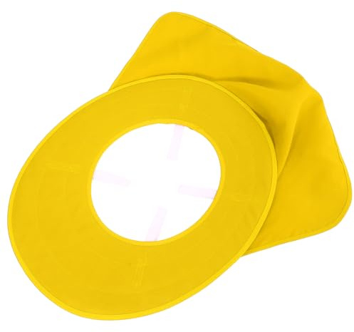 SHINEOFI Visera de Casco de ala Completa Amarilla de Tejido Sombra de Cuello para Construcción y Fiesta Verano, Protección Eficaz y Mayor Visibilidad