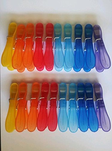Lifetime Clean 40x Extra Starke Wäscheklammern aus Kunststoff, Größe 38 x 16 x 83 mm