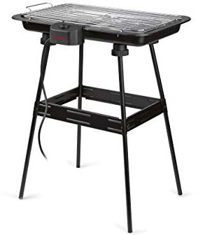 Girmi bq21 Table de barbecue électrique 2200 W Noir, Acier inoxydable - Barbecue (Electrique, Barbecue, CE, Table, Grille, 510 x 300 mm)