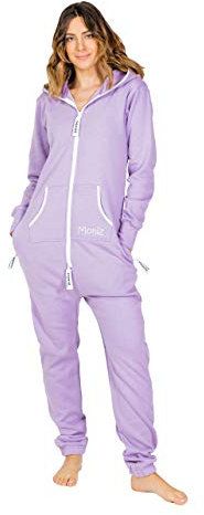 Moniz Damen Jumpsuit, Onesie, Overall (M, Flieder)