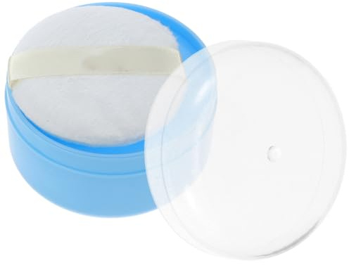 SUPVOX Envase de polvo vacío del cuerpo de la caja de soplo del polvo del talco con los soplos y el tamiz para el hogar y el viaje
