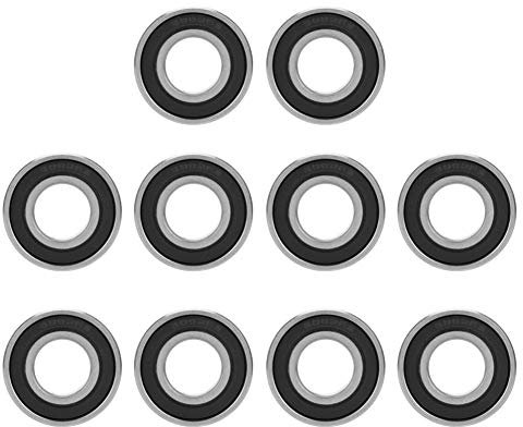 Broco Kugellager, 10 Stück 6002-2RS Metall doppelt geschirmt Miniatur Deep Groove Skateboard Kugellager 15mm * 32mm * 9mm