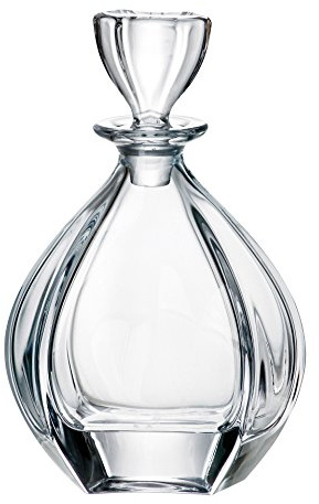 Decanter Whiskey Cognac,Crystal Glass Vodka Wine Carafe 22 oz / 650ml, Old Fashioned, Gift, Bohemia Czech Crystal Glass