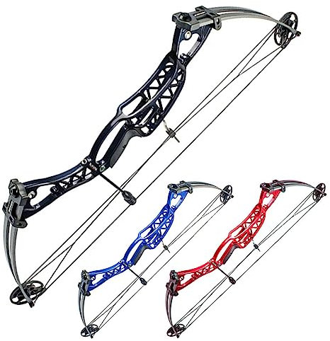 surwolf Kit arco compound da competizione 40-60lbs regolabile Arco da caccia Set arco e freccia per tiro con l'arco 40,5 Adulti arco caccia all'aperto (nero)