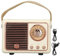 Altavoz Bluetooth Retro, Radio Portatil Pequeña Radio Vintage con Estilo Clásico Antiguo Radio Recargable Altavoz Sonido de Graves para la Decoración del Hogar, Regalo(Blanco)