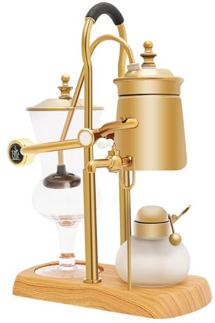Sifón de equilibrio vintage con gravedad de glassiphon, diseño belga de vacío, filtrado, base estable, asa práctica