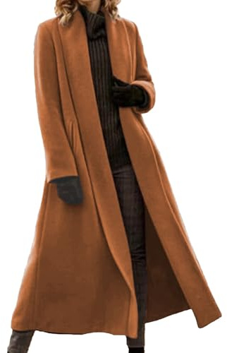 Manteau Femme Hiver Grande Taille Trench Mi-Long Long Chic Et Elegant en Laine Manteaux Mi Saison Vêtements Mouton Veste Longue Grossesse Winter Coats for Women Chaud Très Oversize Coupe Vent Cintré