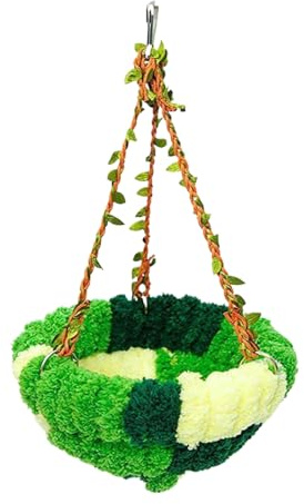 Ylnailky Hámaca Caliente para Aves | Hamaca De Peluche para Aves De Jaula - Suministros para Esconderse Dormir Anidar Descansar Comer Posarse Decoración Interior Exterior