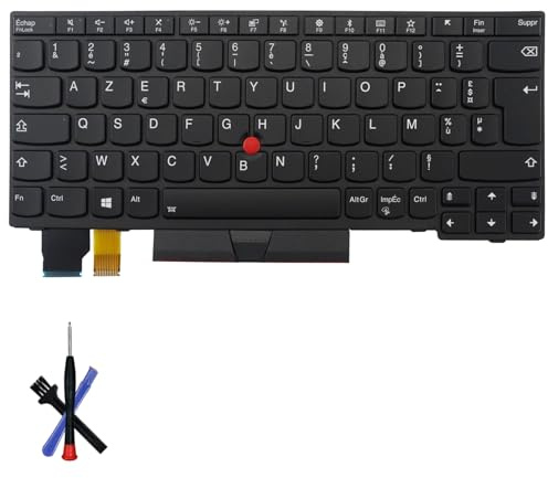 Table-King Clavier de Remplacement rétroéclairé Applicable Lenovo Thinkpad X280 A285/X390 X395/L13 Gen1/S2 Gen6/S2 5th Gen S2 (French)