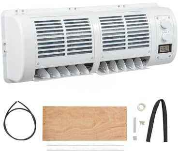 Mqwdxzfes Aire acondicionado para camión de 12 V con pantalla LCD, 100 W Auto Split con 3 niveles y regulador de temperatura, enfriador de aire acondicionado de pared para camiones, carretillas
