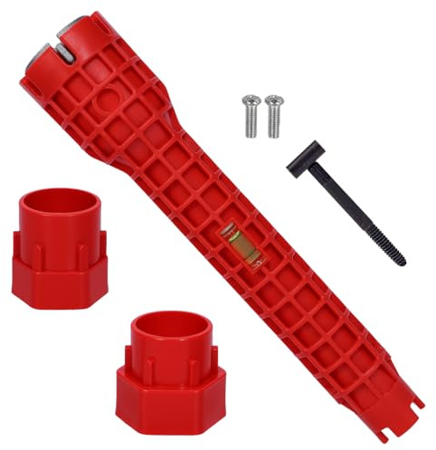 Vexnaro Strumento Multifunzionale 8 in 1 per Rubinetto, Chiave per Lavabo Rubinetto Sottolavello, Multifunzionale Chiave Acqua Tubo, per Toilette, Bagno, Lavandini