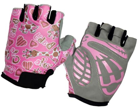 DOITOOL Halbfingerhandschuhe für Mädchen rutschfest und Schützend aus Nylon für Outdoor Sport und Fitness 1 Paar in Rosa