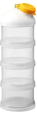 Envase para Fórmula de Viaje - Recipiente Hermético Reutilizable de 4 Capas a Prueba de Fugas,Almacenamiento de Alimentos en Polvo y Leche - para Suplementos, Cereales, Guardería, Excursiones, Vacacio