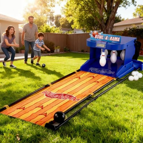 Gioco elettronico della pista da bowling per la casa, console sportiva interna con ripristino automatico, tabellone segnapunti a LED ed effetti sonori realistici