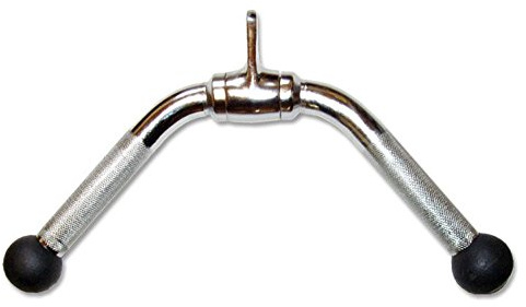 POWER EXTREME Kabelzuggriff, Bizeps-/Trizepsgriff mit Drehgelenk aus Edelstahl, Silber, 35 cm breit, 2 kg schwer