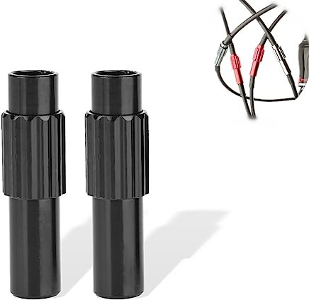 Bicycle Cable Adjusters, Bike Brake Cable Gear Shift Connector Line Regulator Adjuster Housing Cap, Aluminium Bike Bicycle Brake Adjusting Brake Housing Accessories (1 Pair)(Black)